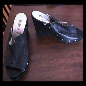 Michael Kors leather wedge.